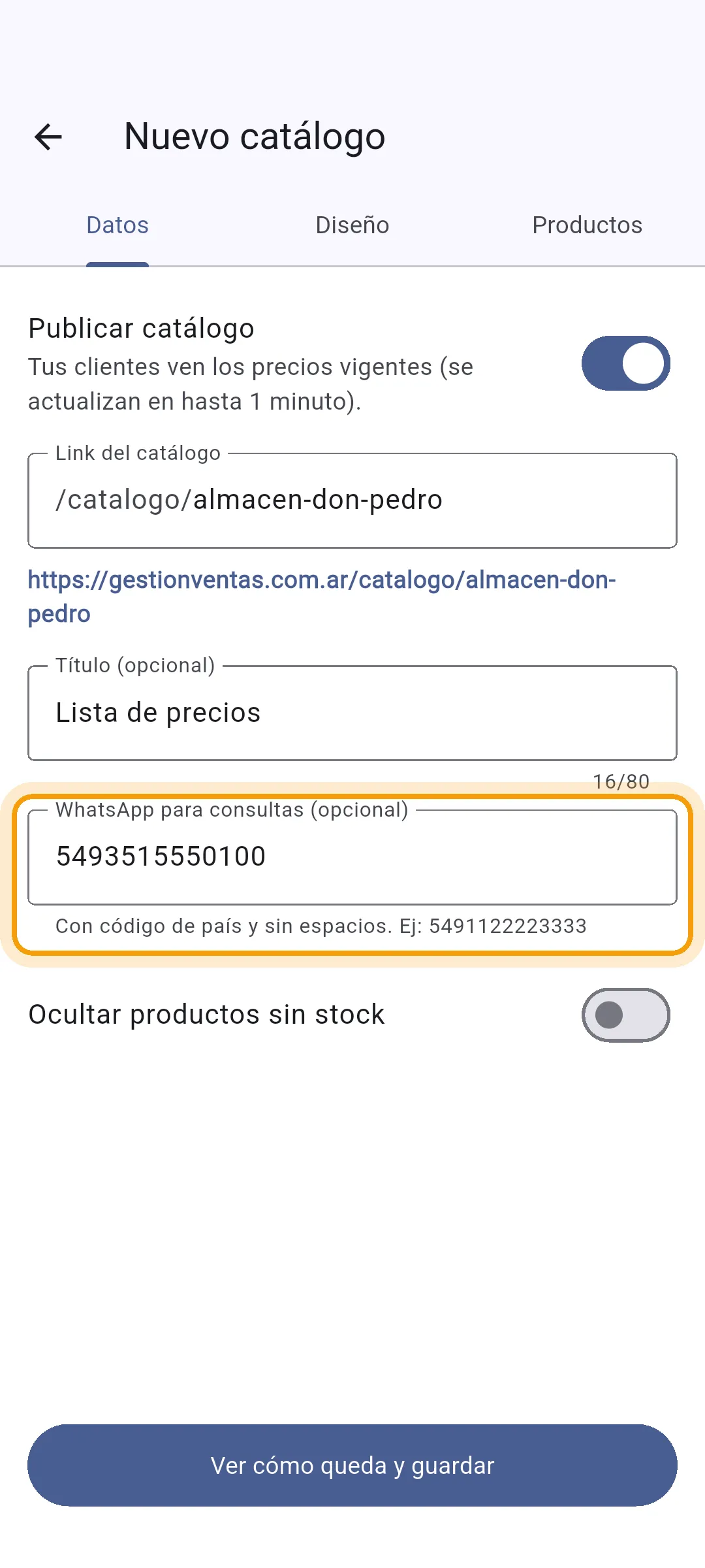 Campo WhatsApp para consultas completo